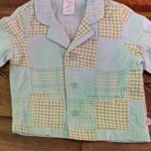 Plaid Kids Jacket - Blue and Green